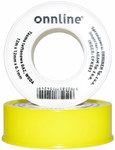 Teflon tape 12m x 12mm x 0.1mm GAZ, WODA Onnline (yellow)