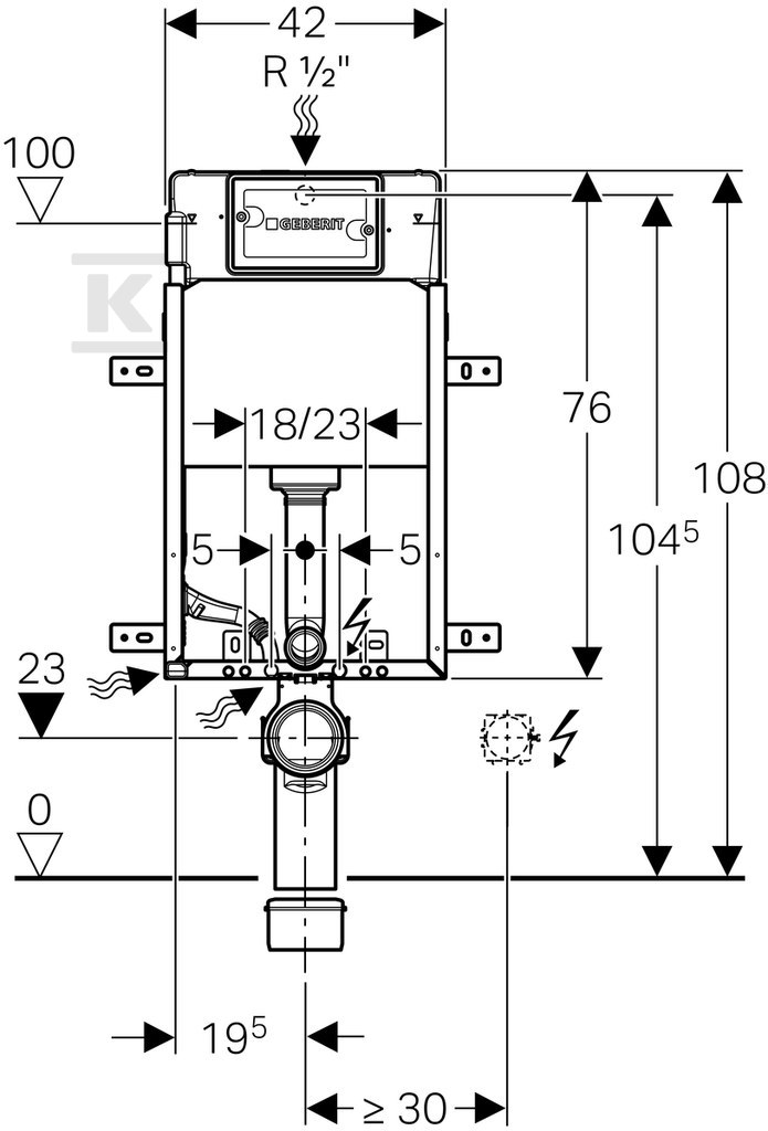 KombifixBasic rögzítőelem WC-hez, Delta - 110.100.00.1