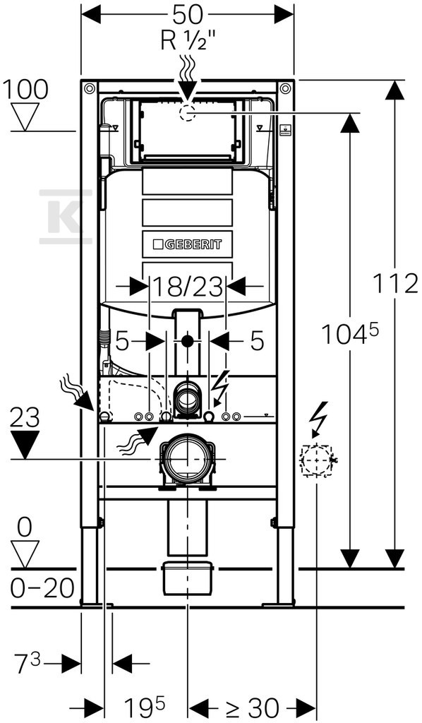 Duofix-Gestell für Sigma-Toilette 12 - 111.320.00.5