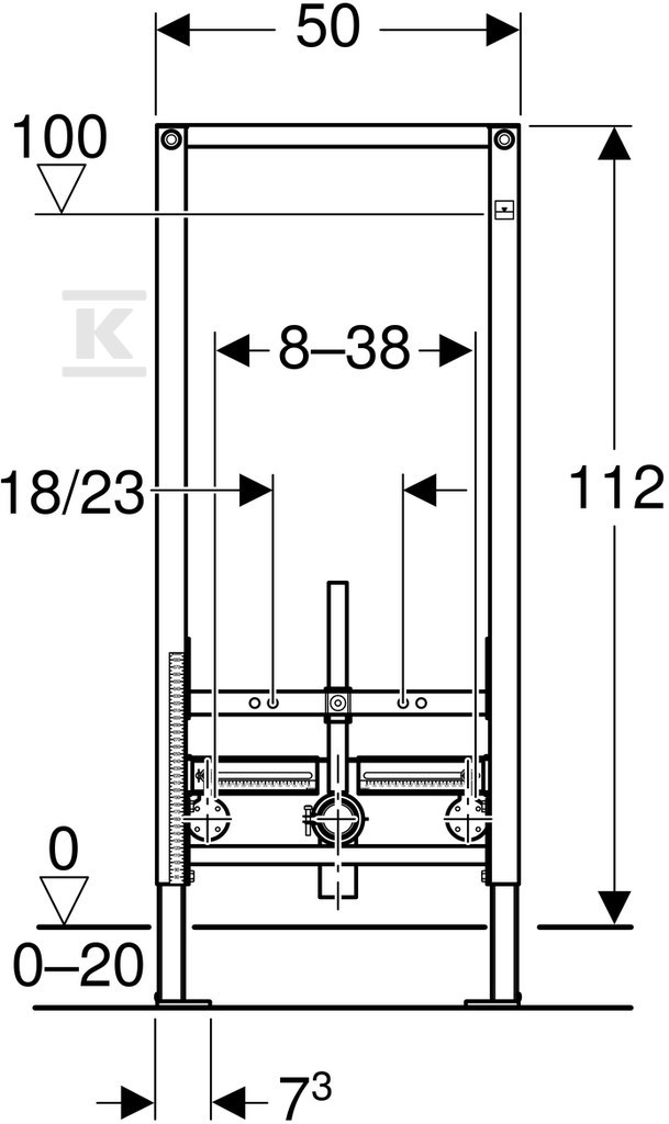 Duofix rám pro bidet, H112 - 111.510.00.1