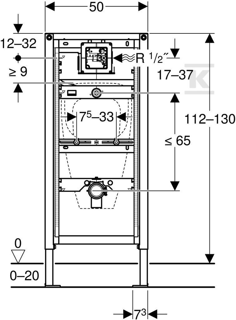 Duofix rögzítő elem piszoárhoz, - 111.616.00.1