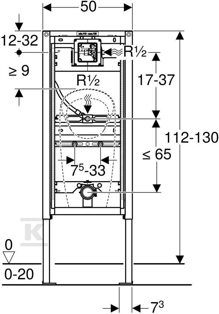 Geberit Duofix installation element for - 111.676.00.1