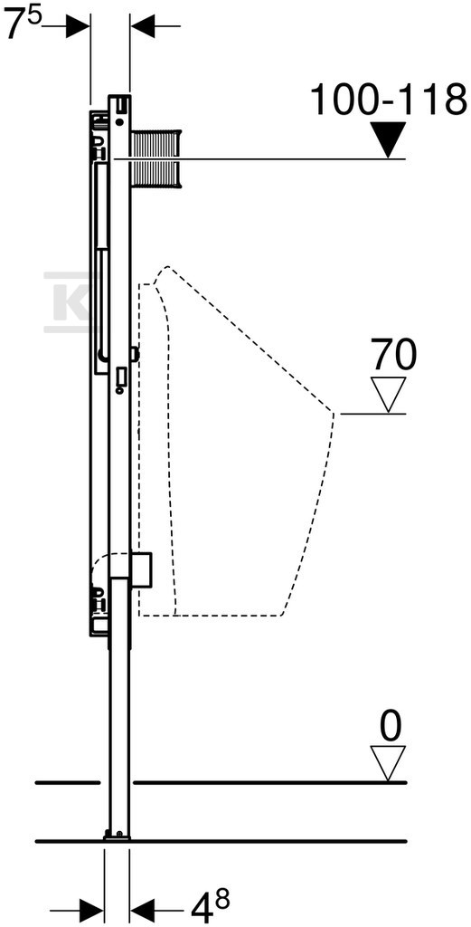 Geberit Duofix installation element for - 111.676.00.1