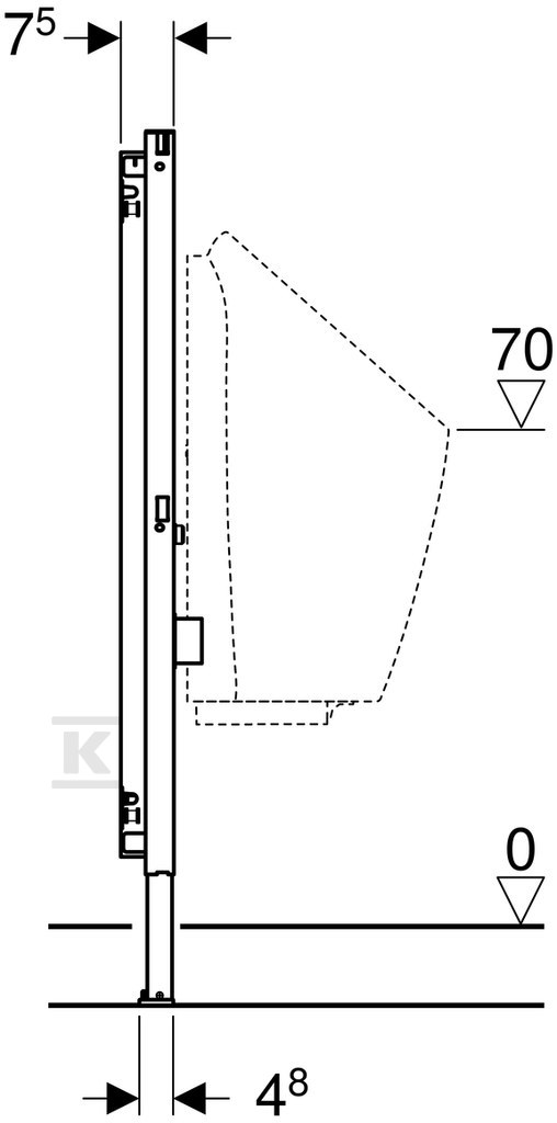 Duofix-Rahmen für Universal-Urinal, für - 111.686.00.1