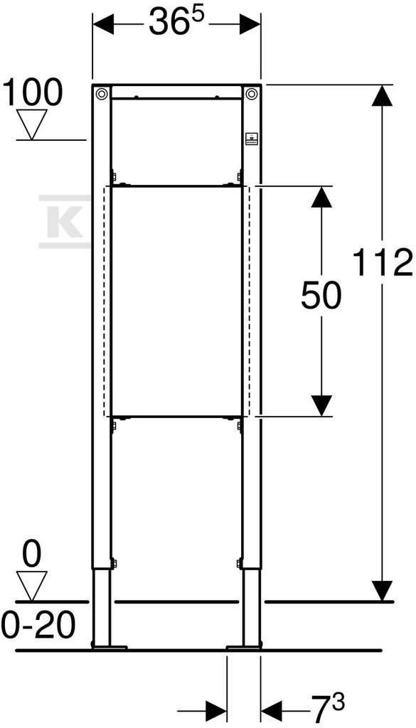 Duofix-Rahmen für Griffe, H112 - 111.790.00.1