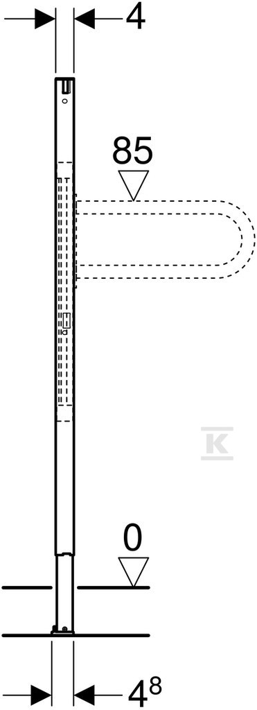 Duofix rám pro kliky, H112 - 111.790.00.1