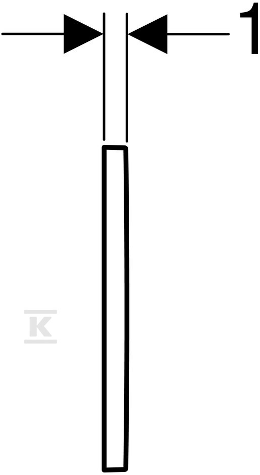 Ovládací tlačítko Omega30, přední / - 115.080.KH.1