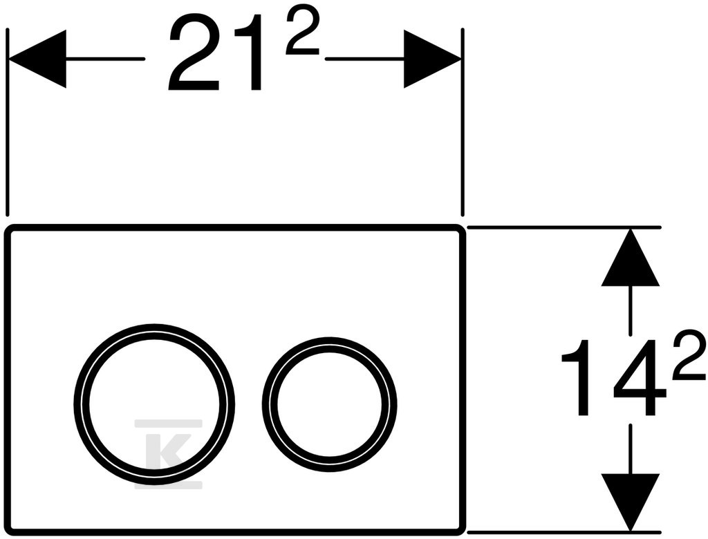 Dugme za ispiranje Omega20, - 115.085.KH.1