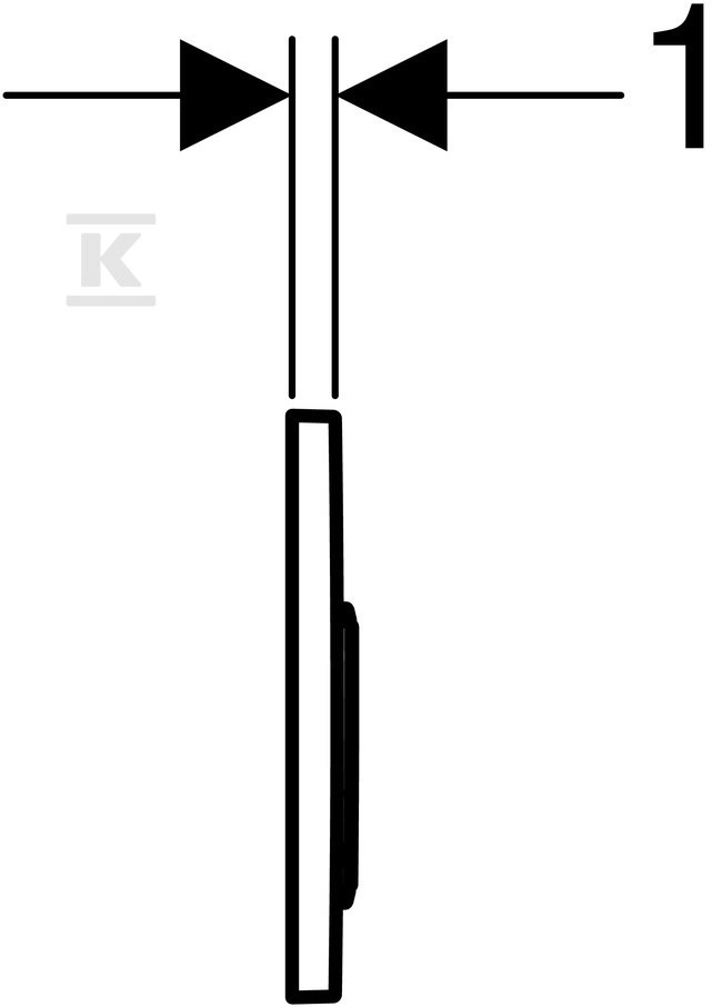 Dugme za ispiranje Omega20, - 115.085.KH.1