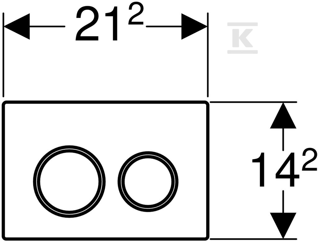 Dugme za ispiranje Omega20, - 115.085.KJ.1