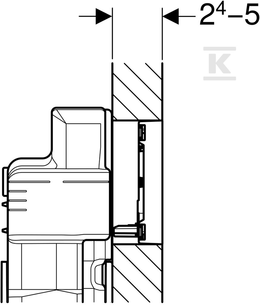 Geberit Sigma60 flush plate, front, - 115.640.SJ.1