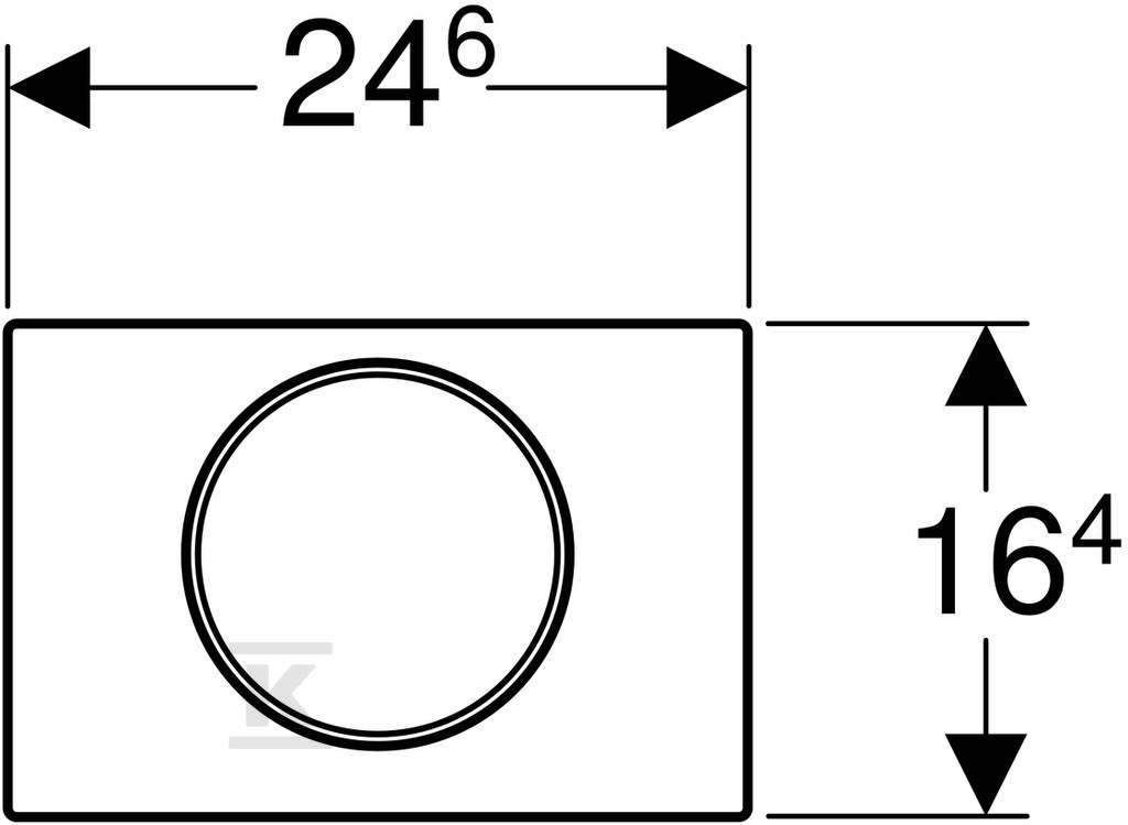 Dugme za ispiranje Sigma10, napred, - 115.758.KH.5