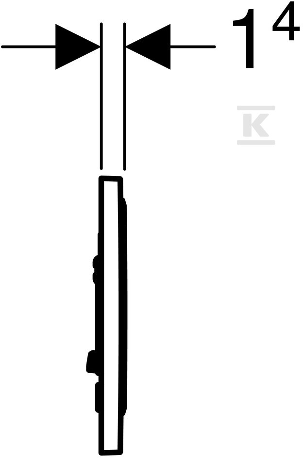 Dugme za ispiranje Sigma10, prednje, - 115.758.KK.5