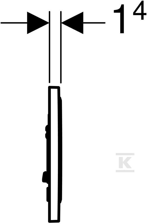 Dugme za ispiranje Sigma10, prednje, - 115.758.SN.5