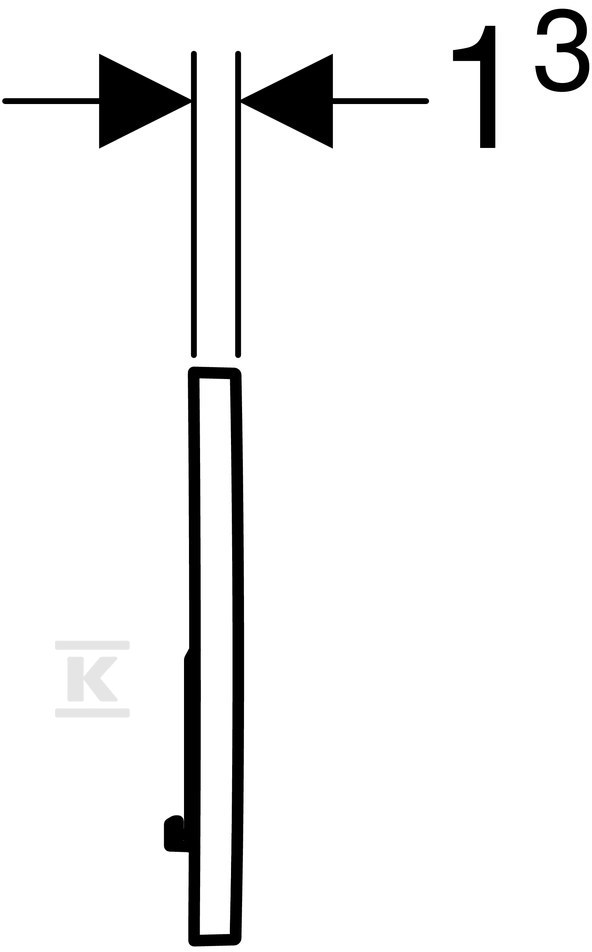 Dugme za ispiranje Sigma01, prednje, - 115.770.21.5