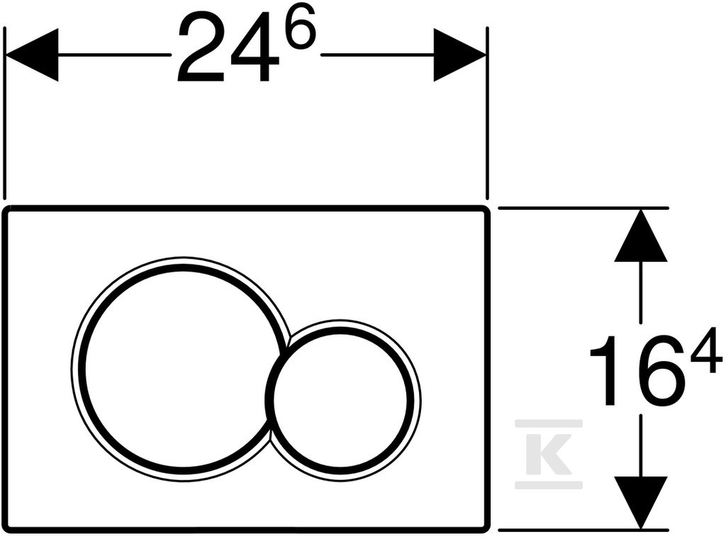 Ovládací tlačítko Sigma01, přední, - 115.770.DT.5