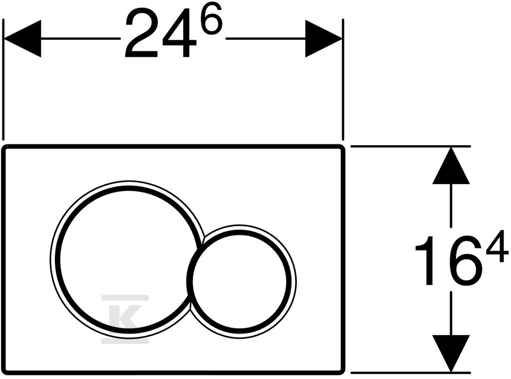 Ovládací tlačítko Sigma01, přední, - 115.770.KA.5