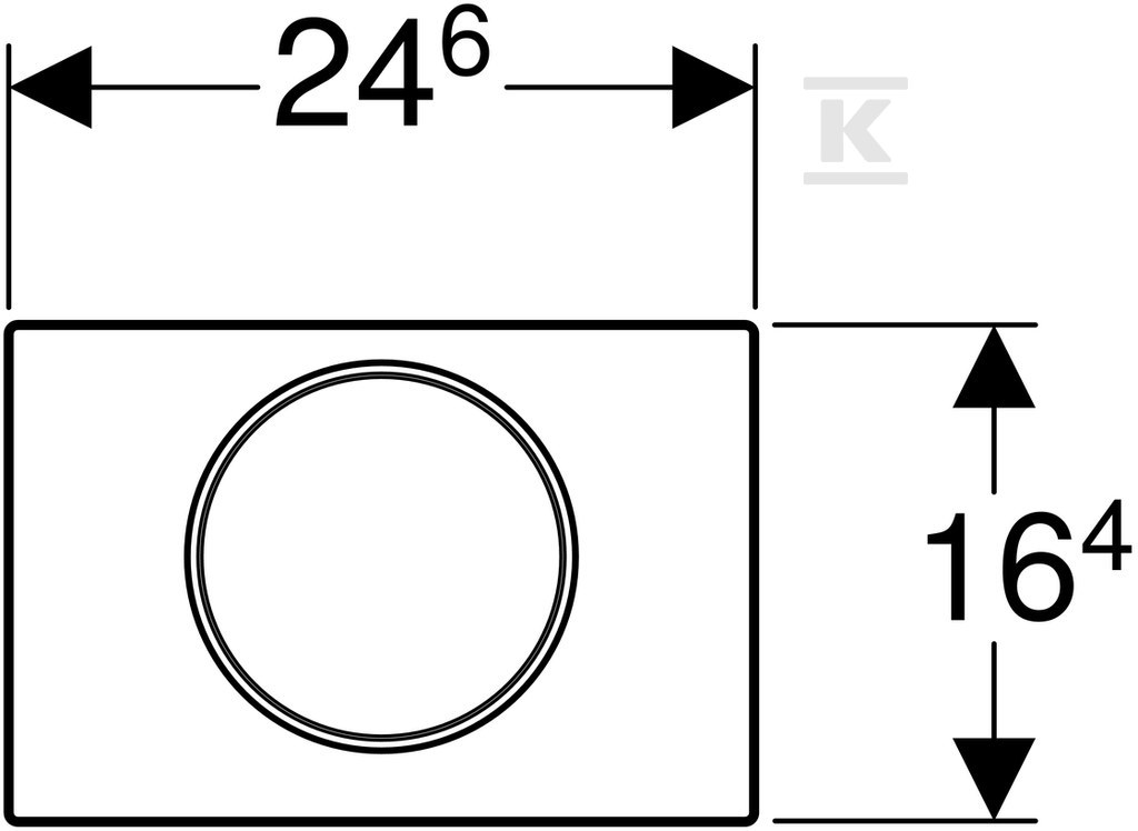 Dugme za ispiranje Sigma10, prednje, - 115.787.SN.5