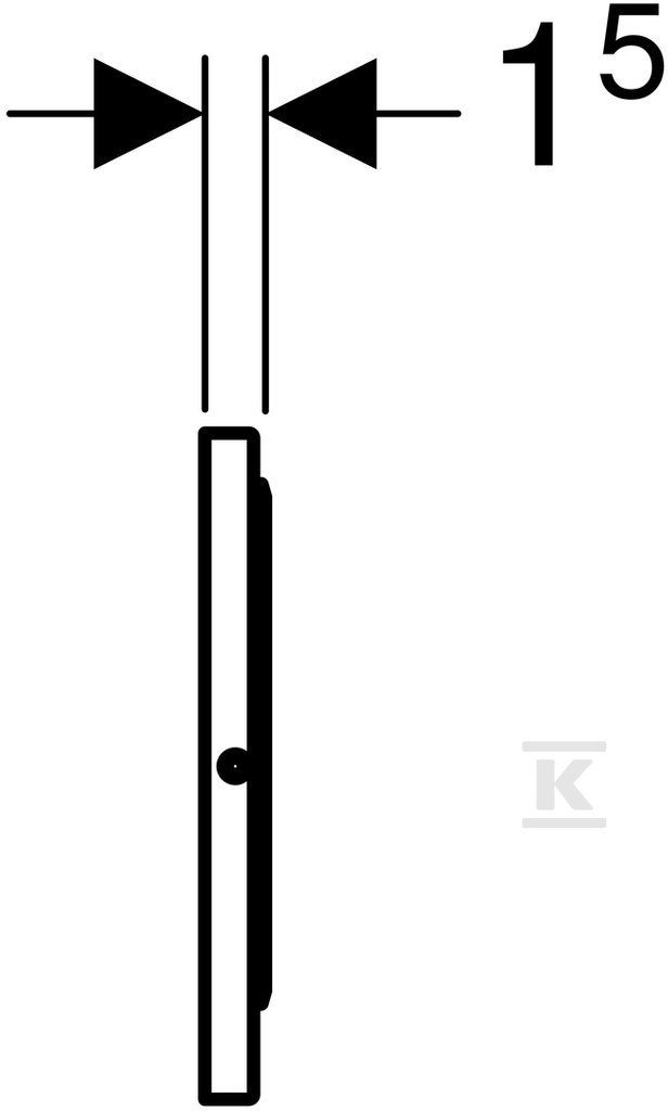 Dugme za ispiranje Sigma10, prednje, - 115.787.SN.5