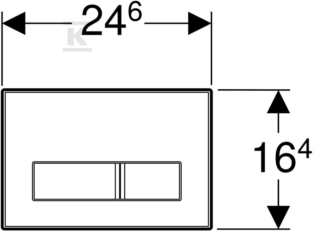 Ovládací tlačítko Sigma50, přední, - 115.788.00.1