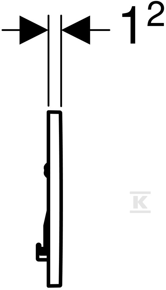 Sigma30 1M dugme za ispiranje, prednje, - 115.893.KX.1