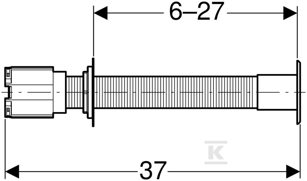 Pneumatické ruční splachovací tlačítko - 115.943.21.1