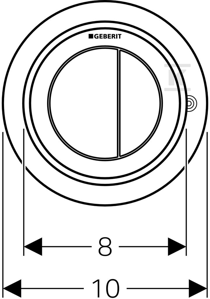 Pneumatické WC splachovací tlačítko Typ - 116.057.KH.1