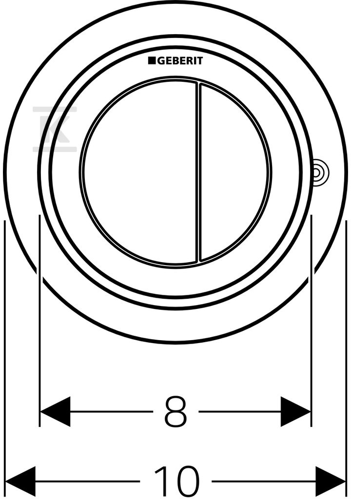 Pneumatické WC splachovací tlačítko Typ - 116.057.KJ.1