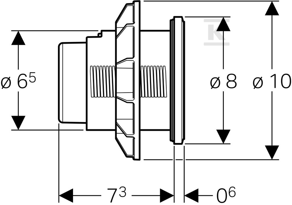 Pneumatické WC splachovací tlačítko Typ - 116.057.KJ.1