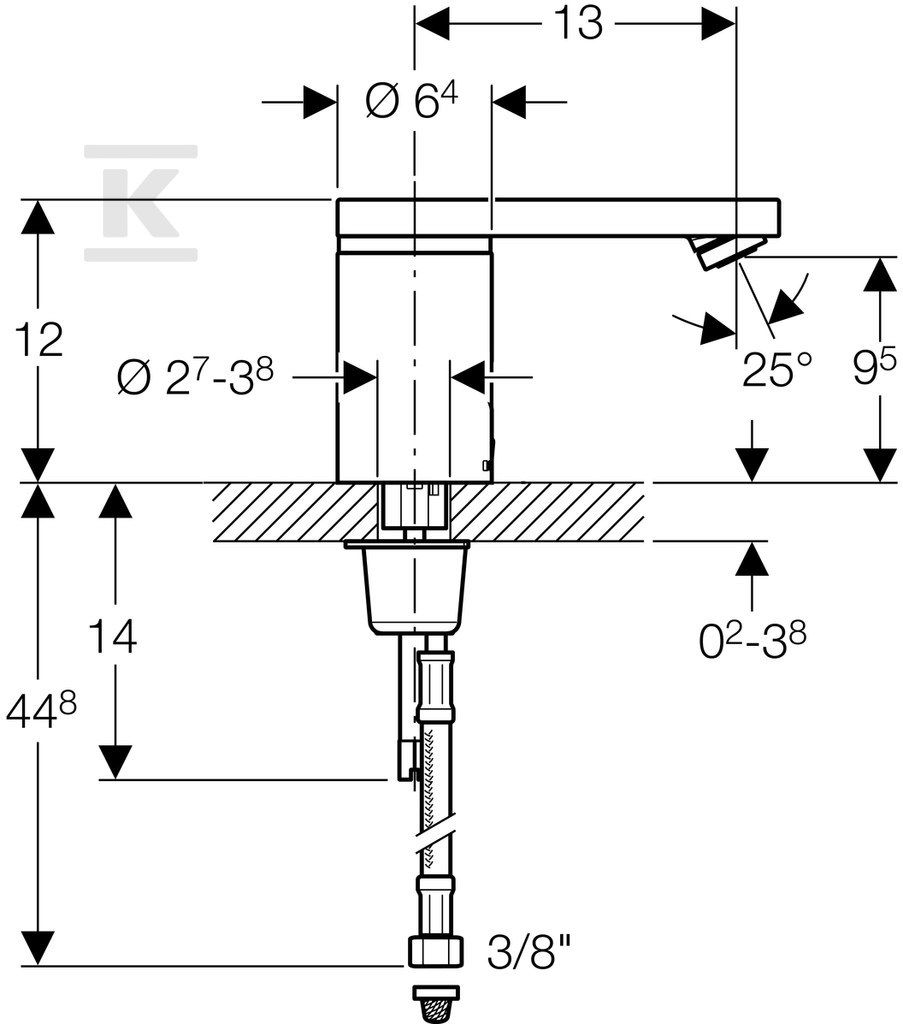 Bateria umywalkowa elektroniczna Typ - 116.146.21.1