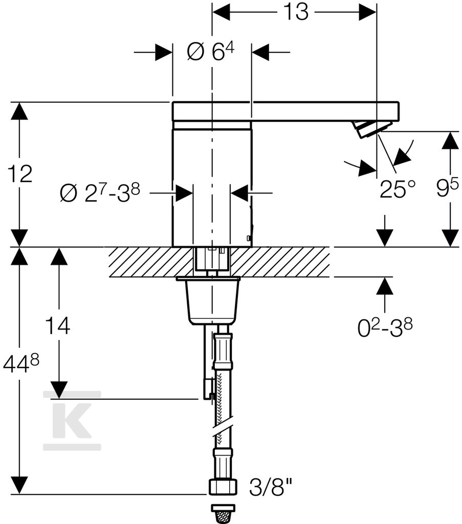 Bateria umywalkowa elektroniczna Typ - 116.156.21.1