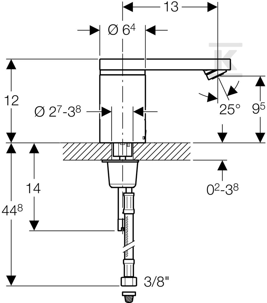 Bateria umywalkowa elektroniczna Typ - 116.246.21.1