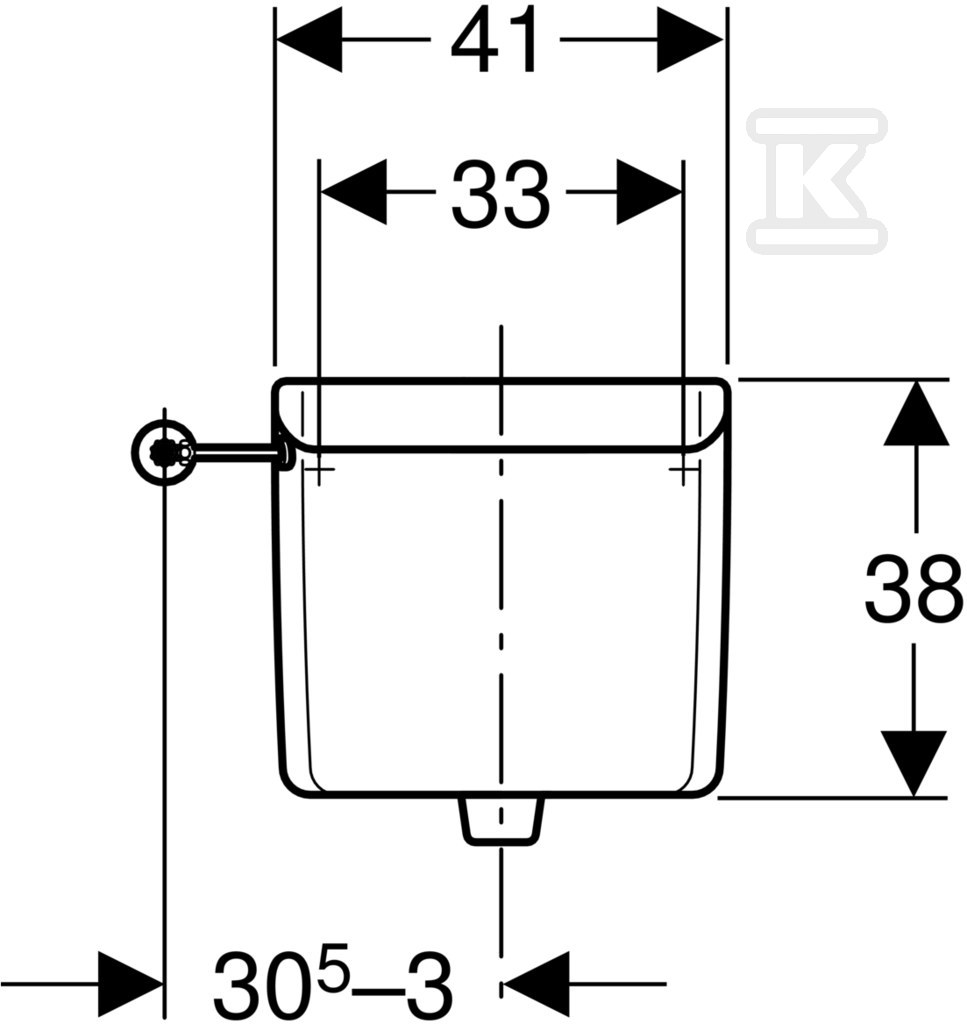 Spłuczka AP123, nisko zawieszona, - 123.105.11.1