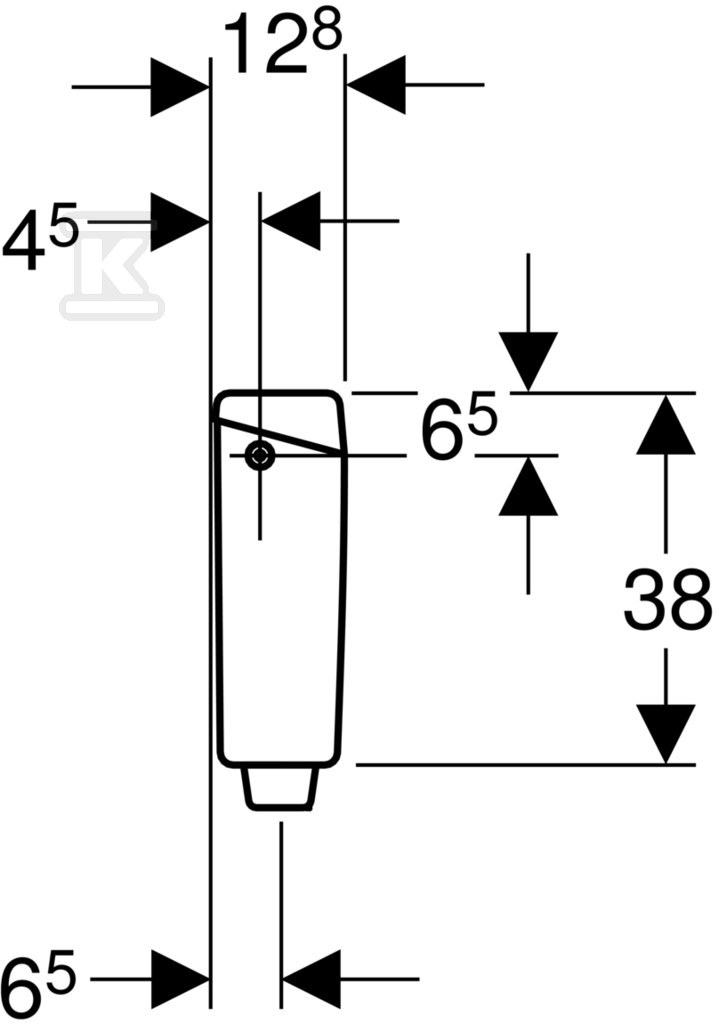 Spłuczka AP123, nisko zawieszona, - 123.105.11.1