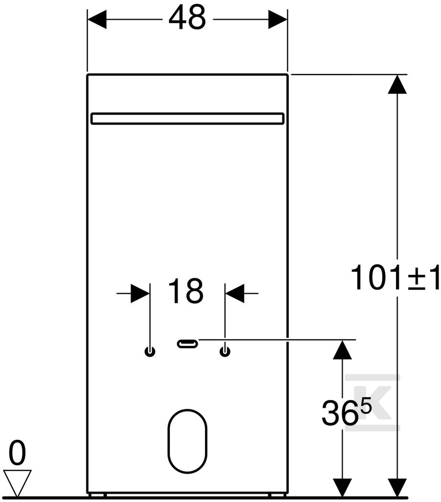 Sanitární modul Monolit pro bidet, - 131.030.SI.5