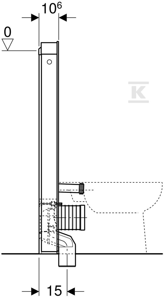 Sanitární modul Monolit pro stojaté WC, - 131.033.SI.5