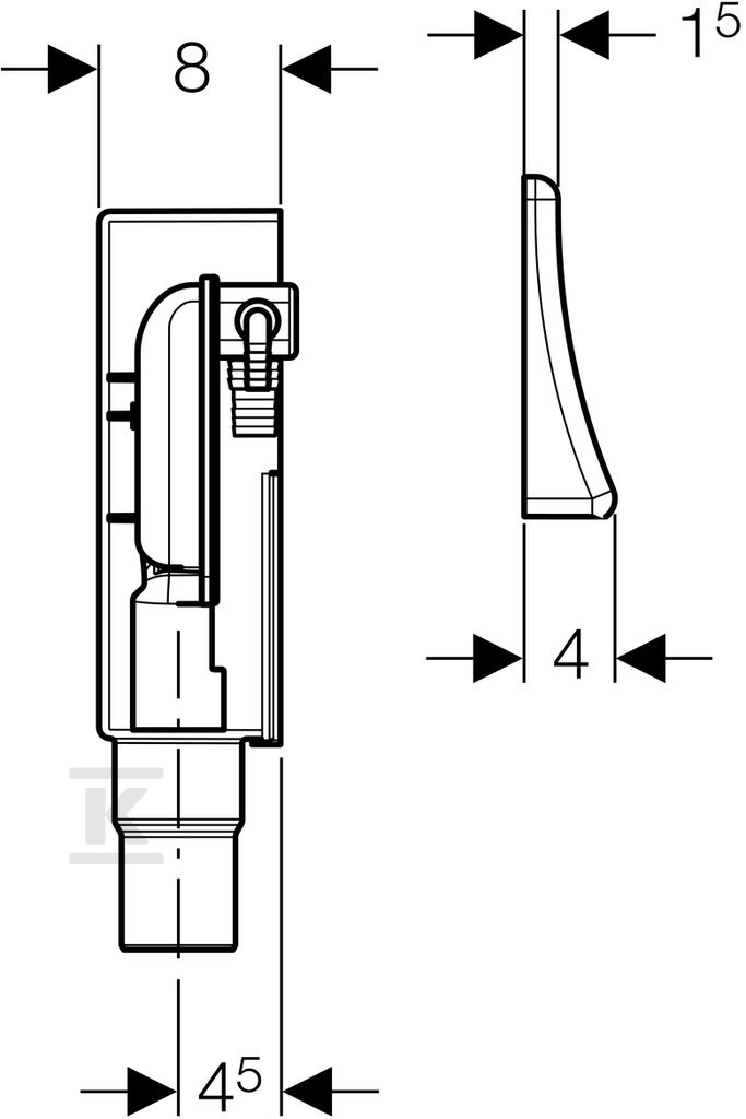 Wall drain for washing machines or - 152.233.00.1