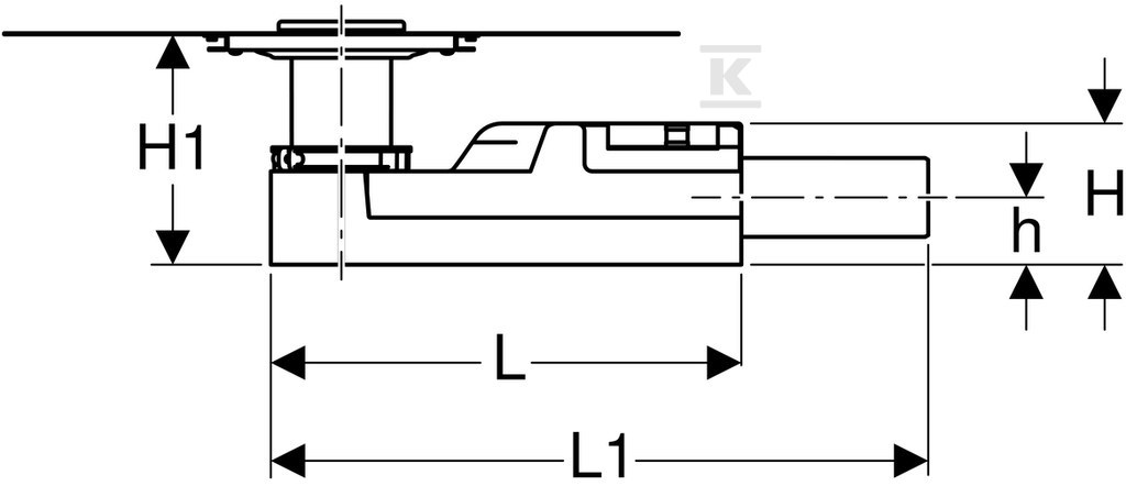 Odpływ do natrysków, H65 h30 - 154.052.00.1