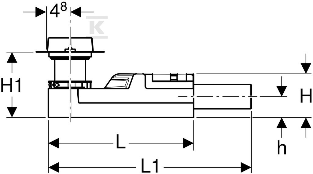 Linearer Ablauf für Duschen, H90 h50 - 154.150.00.1