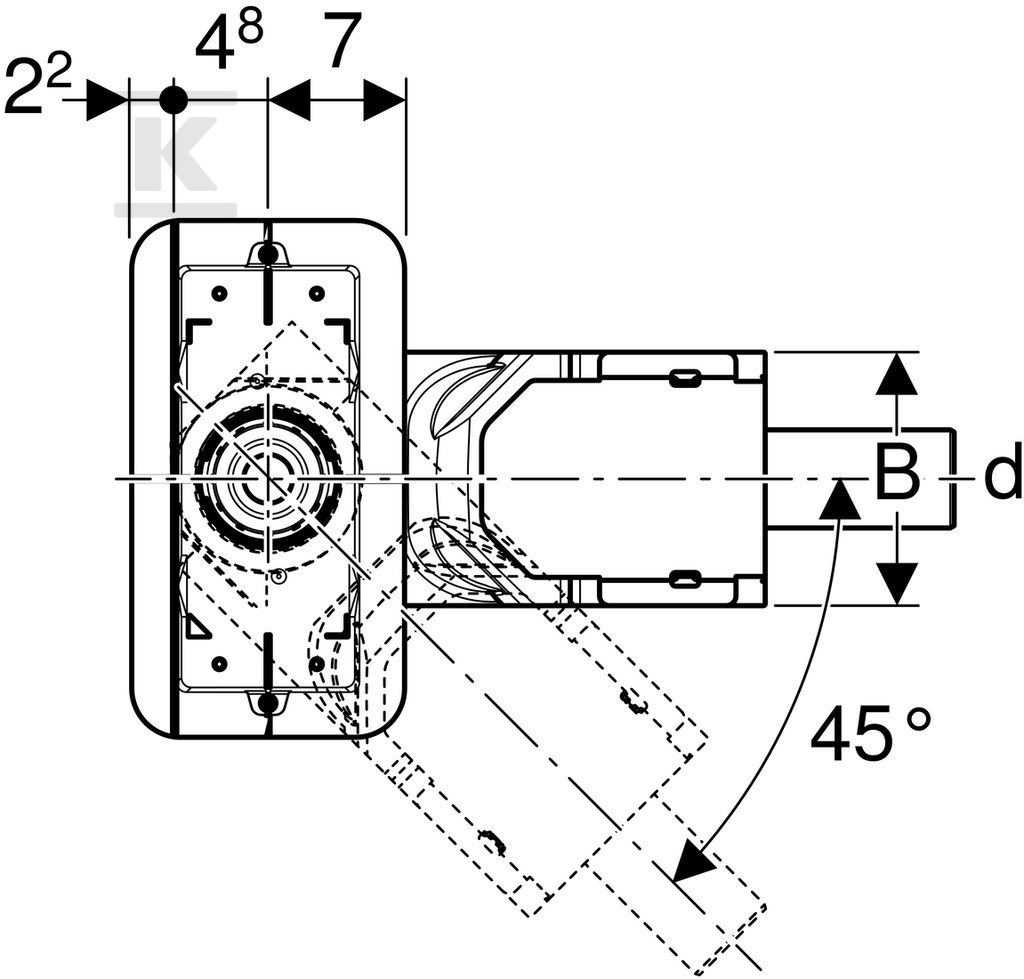 Linearer Ablauf für Duschen, H90 h50 - 154.150.00.1