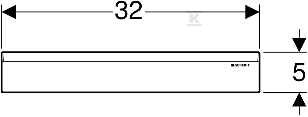 Finishing set for showers with wall - 154.335.11.1