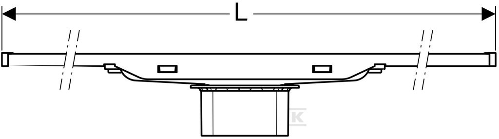 Rynna zbiorcza CleanLine20 odpływu - 154.450.KS.1