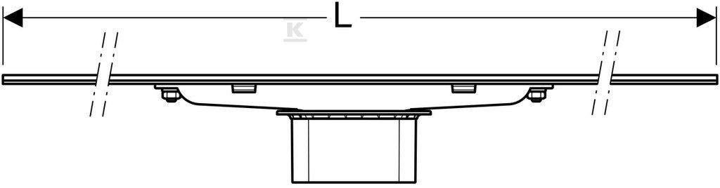 Rynna zbiorcza CleanLine60 odpływu - 154.459.00.1