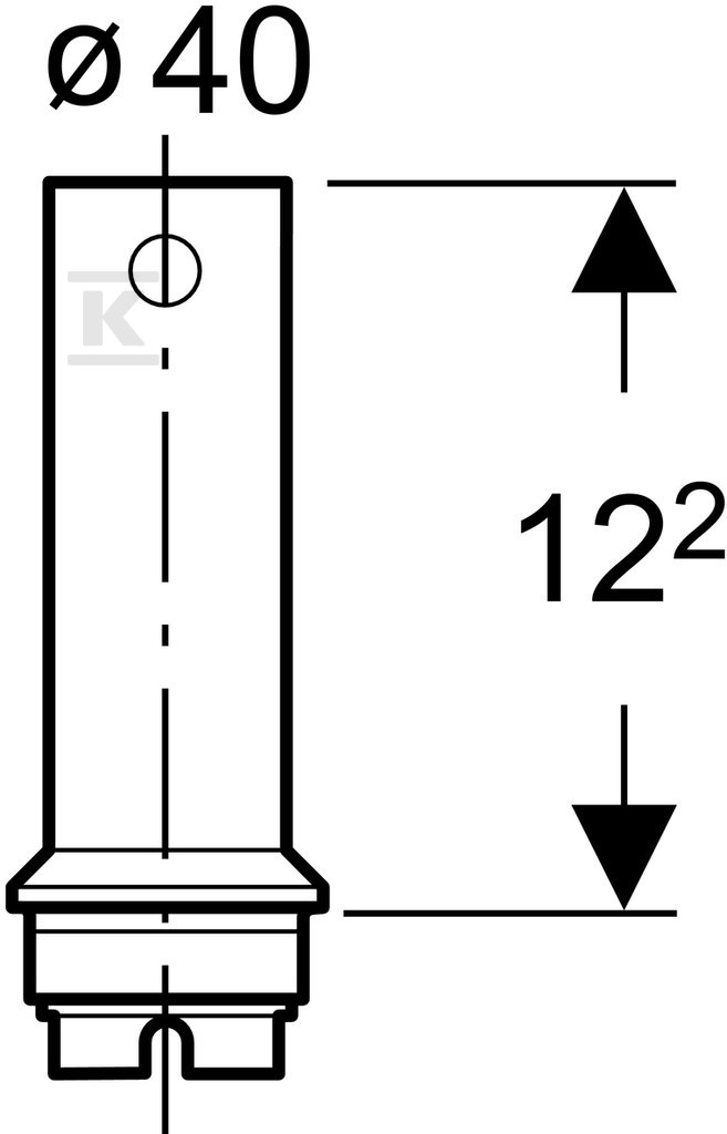 Přepadový konektor, chrom - 352.348.21.1