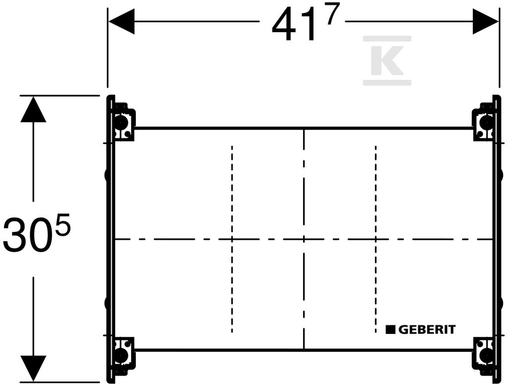 Płyta montażowa GIS, do armatury - 461.173.00.1