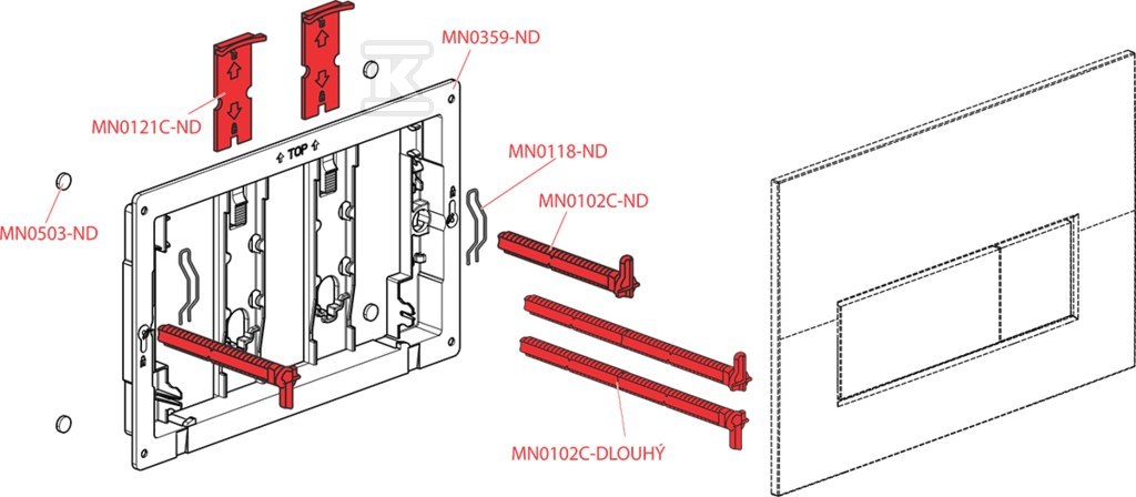 Control button for WC element Onnline, - CGJ544