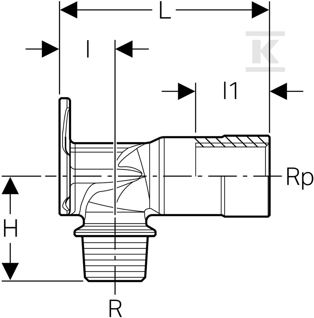 Geberit MeplaFix universal fitting L = - 602.285.00.1