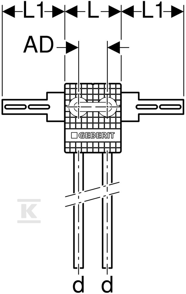 Geberit MeplaTherm mounting block for - 611.263.00.1