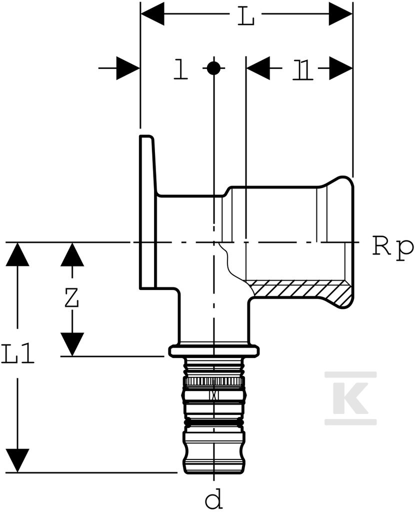 Connection of Geberit Mepla fittings L - 611.274.00.5