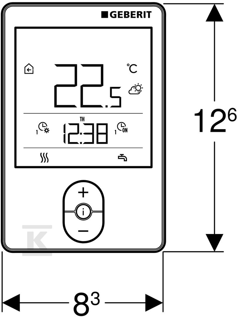 RCD1 room thermostat, wireless - 651.426.00.1